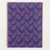 Lignes abstraites artistiques tulipes et feuilles  (Devant)