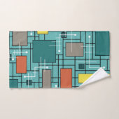 Lignes Abstraites de l'ère atomique Boîtes Turquoi (Serviette à main)