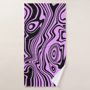 Lignes Abstraites en noir et violet dépoli - perso
