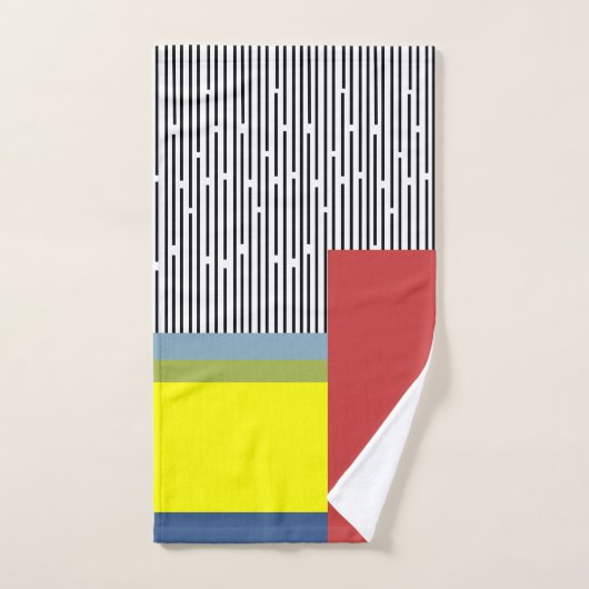 Lignes Abstraites et rectangles (Serviette à main)