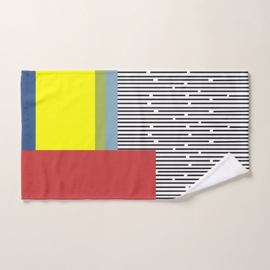 Lignes Abstraites et rectangles (Serviette à main)