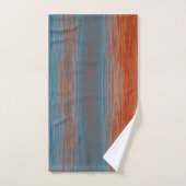 Lignes abstraites fusionnées rouge et bleu (Serviette à main)