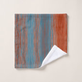 Lignes abstraites fusionnées rouge et bleu (Gant de toilette)