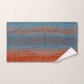 Lignes abstraites fusionnées rouge et bleu (Serviette à main)