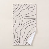 Lignes Abstraites minimales de crème (Serviette à main)