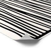 Lignes Abstraites Modernes Art Mural Noir et Blanc (Coin)