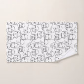 Lignes Abstraites modernes face à l'art de ligne c (Serviette à main)