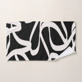 Lignes Abstraites Tourbillon De Crème Noir Et Beig (Serviette à main)