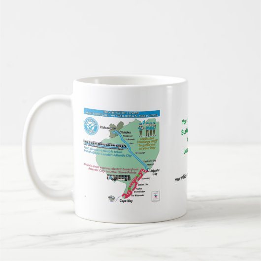 LIGNES ASR SEASHORE (ACIER ET CARTE) CAFÉ MUG (Gauche)