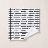 Lignes atomiques blanches (Gant de toilette)