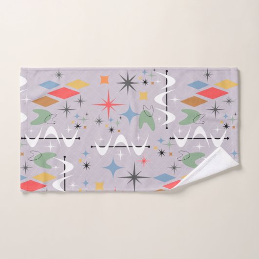 Lignes atomiques et abstraites l violet (Serviette à main)