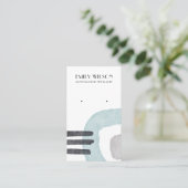 LIGNES BLEUES AQUA ABSTRAITES CARTE D'AFFICHAGE DE (Debout devant)