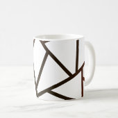 lignes brunes et noires géométriques tasse de (Devant droit)