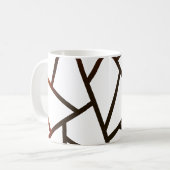 lignes brunes et noires géométriques tasse de (Devant gauche)
