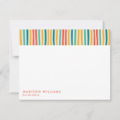 Lignes Colorées Carte Design Moderne Design (Devant)