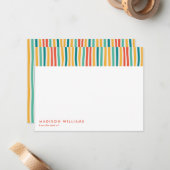 Lignes Colorées Carte Design Moderne Design (Devant/Arrière en situation)