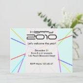 Lignes colorées carte d'invitation (Debout devant)