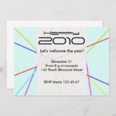 Lignes colorées carte d'invitation (Devant / Derrière)