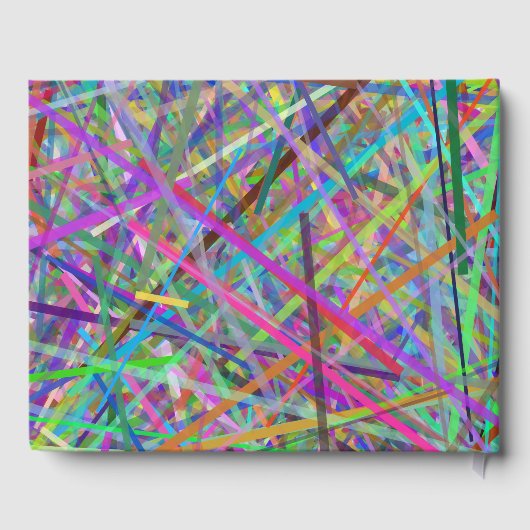 Lignes colorées Family Reunion Livre d'invité (Verso)