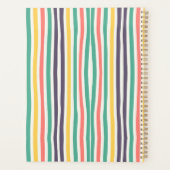 Lignes colorées Planificateur de fleurs modernes (Dos)