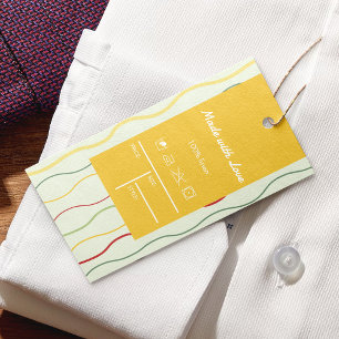Lignes colorées Taille des vêtements Prix Hang Tag