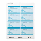 Lignes convergentes Pilates Étiquette d'expédition (Feuille entière)