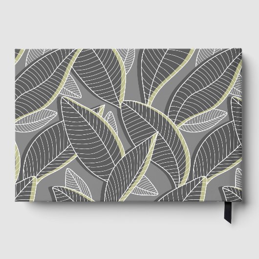 Lignes courbes Branches Feuilles Gris G626 (Verso)