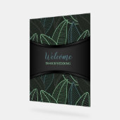 Lignes courbes Branches Feuilles Noir G625 (Angle)