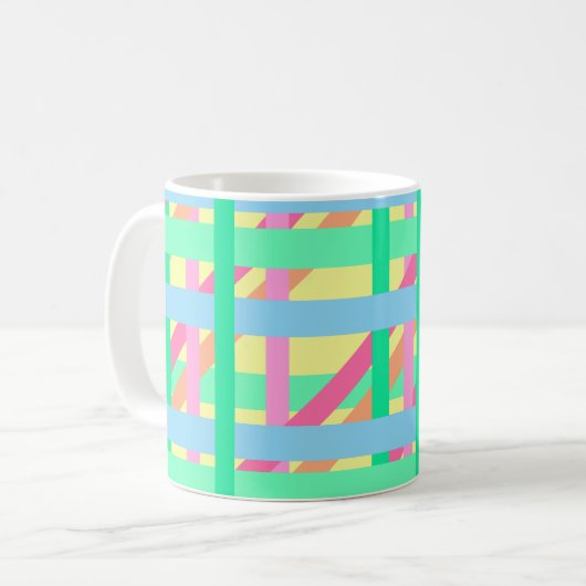 Lignes croisées de Pâques Café Mug (Devant gauche)