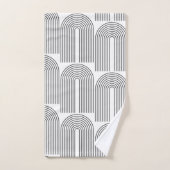 Lignes d'arc minimalistes modernes du milieu du si (Serviette à main)