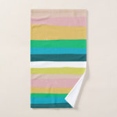 Lignes de bandes colorées Motif Abstrait (Serviette à main)