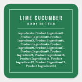 Lignes de bordure blanches Étiquette des éléments  (Devant)