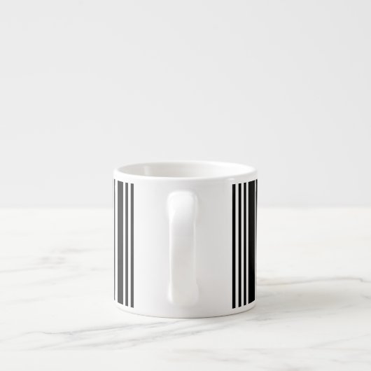Lignes de code-barres noir Espresso Mug (Dos)