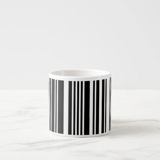 Lignes de code-barres noir Espresso Mug (Devant)