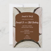 Lignes de colonne d'arbre Faire-part de mariage Bl (Devant)