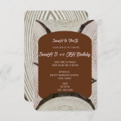 Lignes de colonne d'arbre Invitation de mariage Bl (Devant / Derrière)