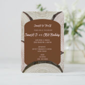 Lignes de colonne d'arbre Invitation de mariage Bl (Debout devant)