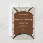 Lignes de colonne d'arbre Invitation de mariage Bl (Devant)