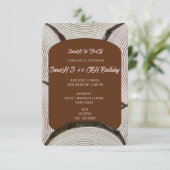 Lignes de colonne d'arbre Invitation de mariage Bl (Debout devant)