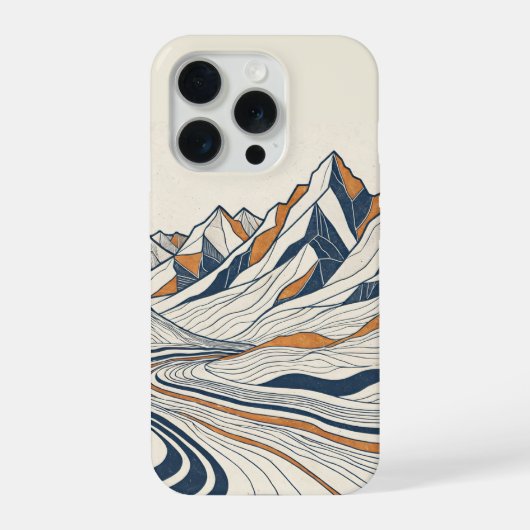 Lignes de Contour Topographique de Montagne (Verso)