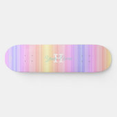 Lignes de dégradé pastel Monogramme Skateboard HAM (Horz)