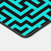 Lignes de labyrinthe noir turquoise (Coin)