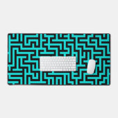 Lignes de labyrinthe noir turquoise (Clavier et souris)