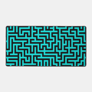 Lignes de labyrinthe noir turquoise