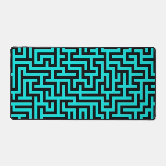 Lignes de labyrinthe noir turquoise (Recto)