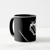 Lignes de musique - Mug guitare (Devant gauche)