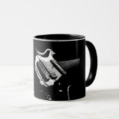 Lignes de musique - Mug guitare (Devant droit)