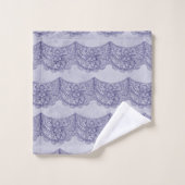LIGNES DE PASTEL PLUM PURPLE LACE REGARDER MOTIF (Gant de toilette)