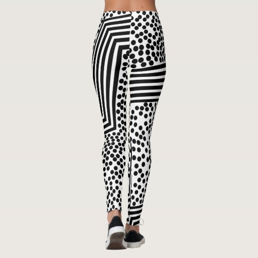 Lignes de points Polka funky Leggings gras (Dos)