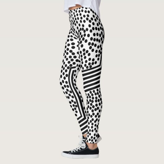 Lignes de points Polka funky Leggings gras (Gauche)